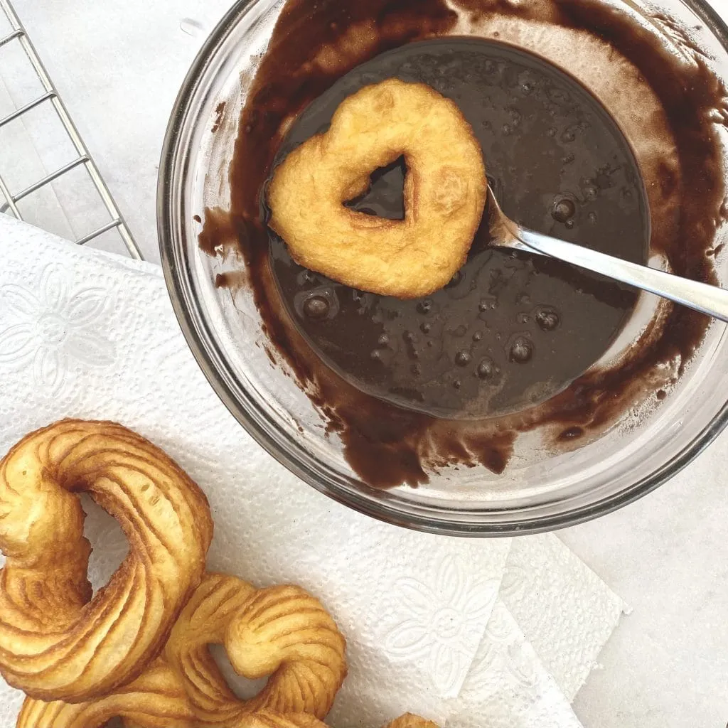 Mocha Coffee French Crullers, step 14